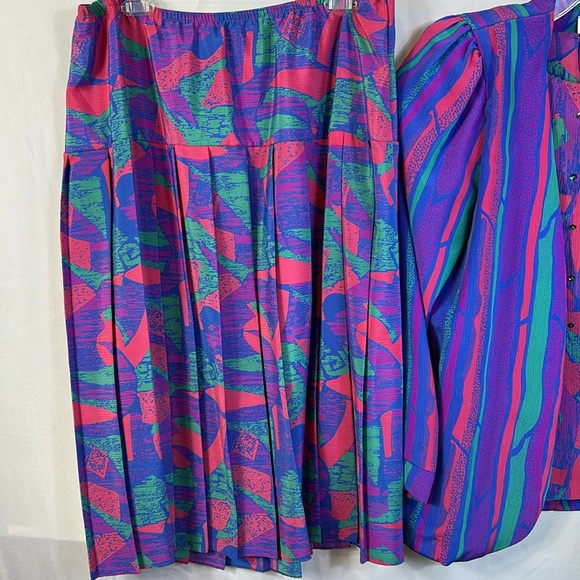 Vintage Jo Hanna York by Joan Davis skirt-set with blazer size 16 1/2 excellent - Picture 9 of 9